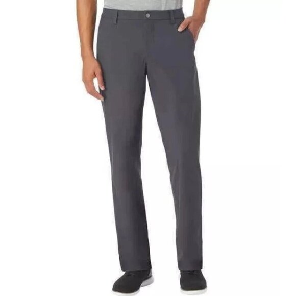 NWOT Kirkland Signature Men's 32X32 Gray Canvas Pants Cotton Blend Stretch - Picture 1 of 8